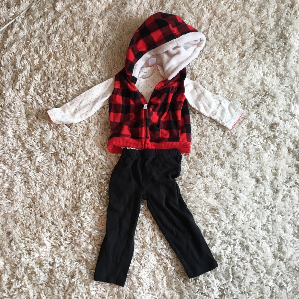 Carters 18 month winter vest outfit